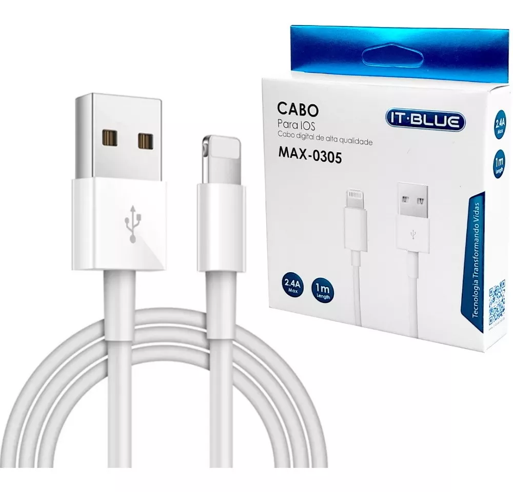 Cabo Celular Lighting 3.1a It Blue Simples ( Iphone ) Cod: 3471